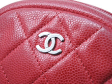 Load image into Gallery viewer, CHANEL シャネル マトラッセ コインケース ココマーク 26番台 スペイン製 キャビアスキン レッド シルバー金具 美品 中古 4b002701