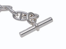 Load image into Gallery viewer, 極美品 HERMES エルメス シェーヌダンクルMM ブレスレット 24C220662 フランス製 16コマ シルバー925 57.8g 中古 4b002704