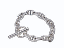 Load image into Gallery viewer, 極美品 HERMES エルメス シェーヌダンクルMM ブレスレット 24C220662 フランス製 16コマ シルバー925 57.8g 中古 4b002704