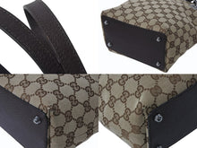 画像をギャラリービューアに読み込む, GUCCI グッチ トートバッグ ハンドバッグ GGキャンバス 120840 3444 イタリア製 ベージュ ブラウン シルバー金具 美品 中古 4b002707