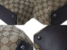 画像をギャラリービューアに読み込む, GUCCI グッチ トートバッグ ハンドバッグ GGキャンバス 120840 3444 イタリア製 ベージュ ブラウン シルバー金具 美品 中古 4b002707