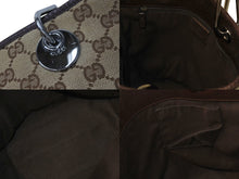 画像をギャラリービューアに読み込む, GUCCI グッチ トートバッグ ハンドバッグ GGキャンバス 120840 3444 イタリア製 ベージュ ブラウン シルバー金具 美品 中古 4b002707