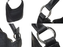 画像をギャラリービューアに読み込む, GUCCI グッチ ハンドバッグ ブラック GGスプリームキャンバス レザー 124357 GG柄 シルバー金具 美品 中古 4b002709