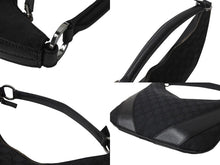 画像をギャラリービューアに読み込む, GUCCI グッチ ハンドバッグ ブラック GGスプリームキャンバス レザー 124357 GG柄 シルバー金具 美品 中古 4b002709