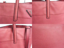 画像をギャラリービューアに読み込む, PRADA プラダ 2WAYバッグ ハンドバッグ ショルダーバッグ トライアングルロゴ 三角ロゴ ピンク シルバー金具 美品 中古 4b002711