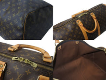 画像をギャラリービューアに読み込む, LOUIS VUITTON ルイヴィトン キーポル55 ボストンバッグ M41424 モノグラム PVC レザー ブラウン 美品 中古 4b002712