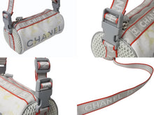Load image into Gallery viewer, CHANEL シャネル スポーツライン ミニドラム ココマーク ショルダーバッグ 10番台 ラバー ホワイト レッド グレー シルバー金具 良品 中古 4b002714