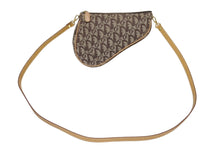 画像をギャラリービューアに読み込む, Christian Dior クリスチャンディオール トロッター サドルバッグ ショルダーバッグ サドルポーチ ブラウン 美品 中古 4b002716