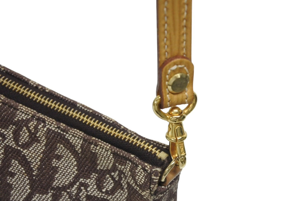 Christian Dior クリスチャンディオール トロッター サドルバッグ ショルダーバッグ サドルポーチ ブラウン 美品 中古 4b002716