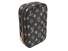 画像をギャラリービューアに読み込む, 極美品 LOUIS VUITTON ルイヴィトン モノグラム ミニ ウス ディジタル デジカメケース ポーチ M92066 グレー ネイビー 中古 4b002720