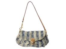 画像をギャラリービューアに読み込む, LOUIS VUITTON ルイヴィトン ミニプリーティ レイエ ショルダーバッグ M95333 モノグラムデニム ブルー 美品 中古 4b002725