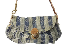 画像をギャラリービューアに読み込む, LOUIS VUITTON ルイヴィトン ミニプリーティ レイエ ショルダーバッグ M95333 モノグラムデニム ブルー 美品 中古 4b002725