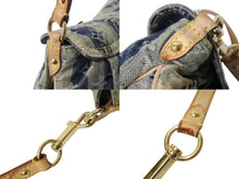 画像をギャラリービューアに読み込む, LOUIS VUITTON ルイヴィトン ミニプリーティ レイエ ショルダーバッグ M95333 モノグラムデニム ブルー 美品 中古 4b002725