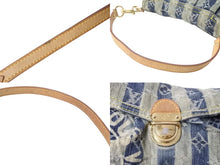 画像をギャラリービューアに読み込む, LOUIS VUITTON ルイヴィトン ミニプリーティ レイエ ショルダーバッグ M95333 モノグラムデニム ブルー 美品 中古 4b002725