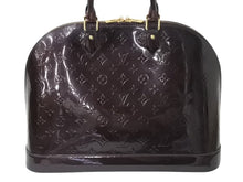 Load image into Gallery viewer, LOUIS VUITTON ルイヴィトン アルマGM ハンドバッグ M93595 モノグラム ヴェルニ バーガンディ ゴールド金具 美品 中古 4b002726