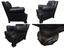 画像をギャラリービューアに読み込む, CHROMEHEARTS クロムハーツ ソファ 椅子 セメタリー クロスパッチ 希少 エボニーウッド レザー ブラック 美品 中古 4b002730