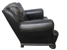 画像をギャラリービューアに読み込む, CHROMEHEARTS クロムハーツ ソファ 椅子 セメタリー クロスパッチ 希少 エボニーウッド レザーブラック 美品 中古 4b002731