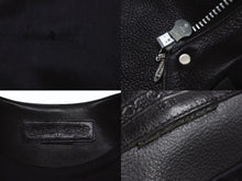 画像をギャラリービューアに読み込む, 極美品 CHROME HEARTS クロムハーツ レザーベスト オーダー スター クロス クロー パープル ブラック シルバー925 希少 レザー 中古 4b002733