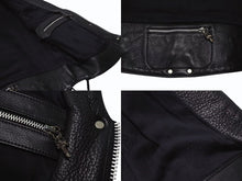 画像をギャラリービューアに読み込む, 極美品 CHROME HEARTS クロムハーツ レザーベスト オーダー スター クロス クロー パープル ブラック シルバー925 希少 レザー 中古 4b002733