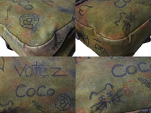 Load image into Gallery viewer, 極美品 CHANEL シャネル エンブロイダリー グラフィティ ショルダーバッグ A92789 ココマーク 21番台 カーキ 中古 4b002745