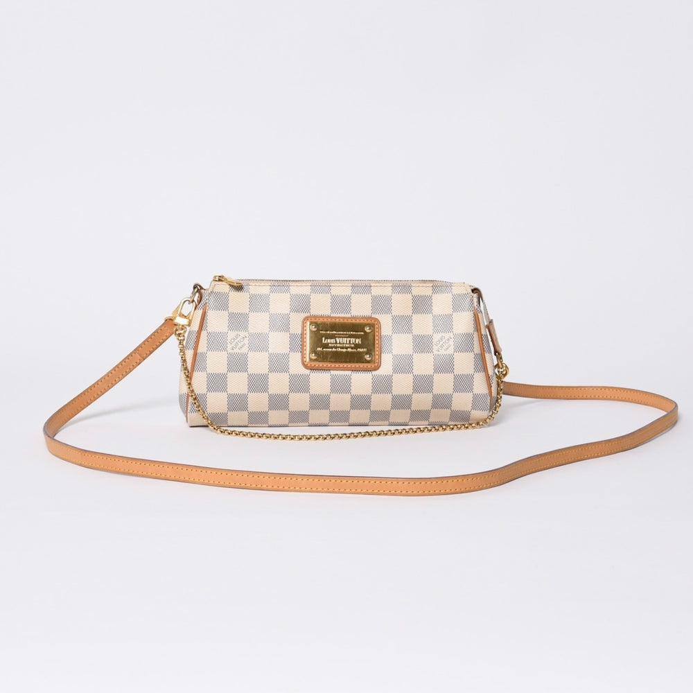 極美品 LOUIS VUITTON ルイヴィトン ダミエ アズール エヴァ 2WAY ハンド ショルダー バッグ N55214 中古 4a000275