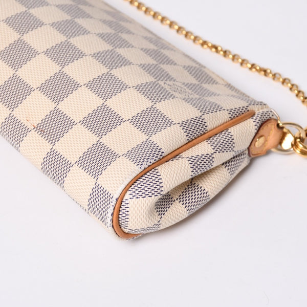 Very good condition LOUIS VUITTON Damier Azur Eva 2WAY hand shoulder bag N55214 Used 4a000275