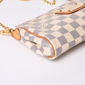 Very good condition LOUIS VUITTON Damier Azur Eva 2WAY hand shoulder bag N55214 Used 4a000275