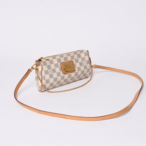 Very good condition LOUIS VUITTON Damier Azur Eva 2WAY hand shoulder bag N55214 Used 4a000275