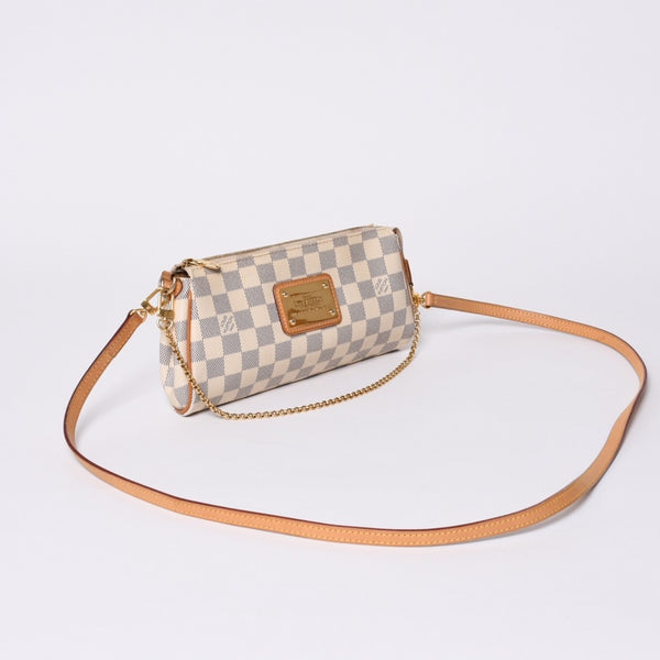Very good condition LOUIS VUITTON Damier Azur Eva 2WAY hand shoulder bag N55214 Used 4a000275