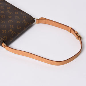 LOUIS VUITTON Monogram Musette Salsa Shoulder Bag M51258 Brown PVC Tanned Leather Gold Hardware Good Condition Used 4a000259