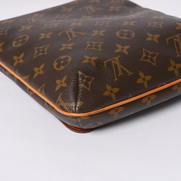 LOUIS VUITTON Monogram Musette Salsa Shoulder Bag M51258 Brown PVC Tanned Leather Gold Hardware Good Condition Used 4a000259
