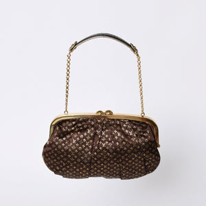 LOUISVUITTON Louis Vuitton Omoniere Handbag M92060 Monogram Satin Gold Hardware Good Condition Used 4a000353
