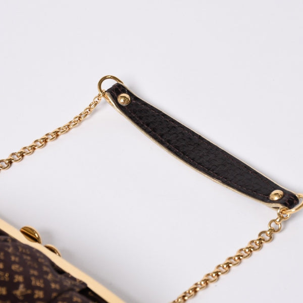 LOUISVUITTON Louis Vuitton Omoniere Handbag M92060 Monogram Satin Gold Hardware Good Condition Used 4a000353