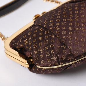 LOUISVUITTON Louis Vuitton Omoniere Handbag M92060 Monogram Satin Gold Hardware Good Condition Used 4a000353