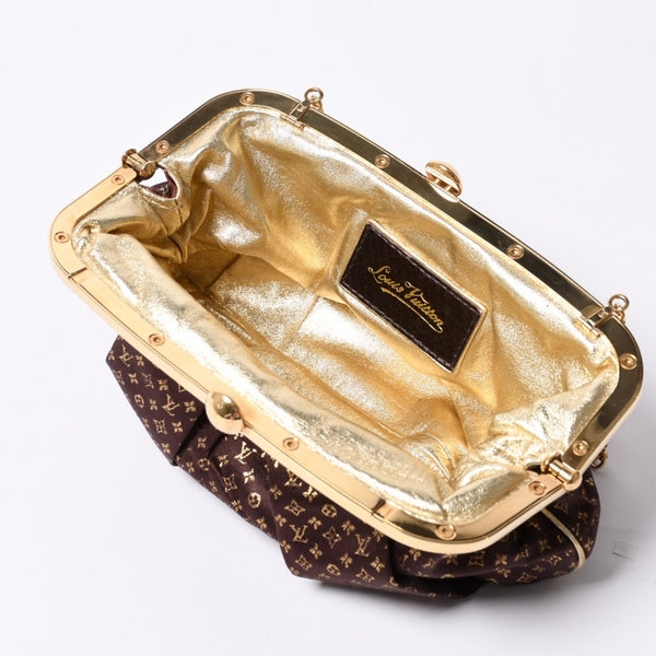 LOUISVUITTON Louis Vuitton Omoniere Handbag M92060 Monogram Satin Gold Hardware Good Condition Used 4a000353