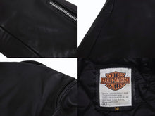 画像をギャラリービューアに読み込む, HARLEY DAVIDSON ハーレーダビットソン ダブル ライダース ベルト レザージャケット ブラック シルバー金具 サイズ34 中古 4b002755