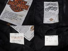 画像をギャラリービューアに読み込む, HARLEY DAVIDSON ハーレーダビットソン ダブル ライダース ベルト レザージャケット ブラック シルバー金具 サイズ34 中古 4b002755