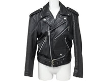 画像をギャラリービューアに読み込む, HARLEY DAVIDSON ハーレーダビットソン ダブル ライダース ベルト レザージャケット ブラック シルバー金具 サイズ34 中古 4b002755