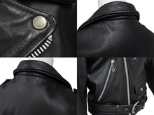 画像をギャラリービューアに読み込む, HARLEY DAVIDSON ハーレーダビットソン ダブル ライダース ベルト レザージャケット ブラック シルバー金具 サイズ34 中古 4b002755