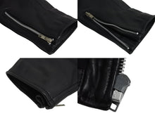 画像をギャラリービューアに読み込む, HARLEY DAVIDSON ハーレーダビットソン ダブル ライダース ベルト レザージャケット ブラック シルバー金具 サイズ34 中古 4b002755