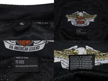 画像をギャラリービューアに読み込む, HARLEY DAVIDSON ハーレーダビットソン メッシュジャケット 98255-07VM ポリエステル ブラック オレンジ サイズXL 美品 中古 4b002756