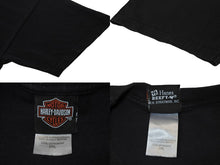 画像をギャラリービューアに読み込む, HARLEY DAVIDSON ハーレーダビットソン スカルプリント 半袖Tシャツ ブラック グリーン ホワイト サイズ2XL 美品 中古 4b002757