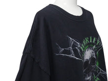 画像をギャラリービューアに読み込む, HARLEY DAVIDSON ハーレーダビットソン スカルプリント 半袖Tシャツ ブラック グリーン ホワイト サイズ2XL 美品 中古 4b002757