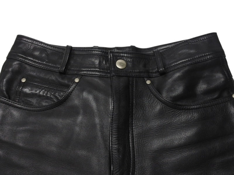 HARLEY DAVIDSON Harley Davidson Leather Pants 98146 Made in Indonesia Leather Nylon Black Size 31 Good Condition Used 4b002758