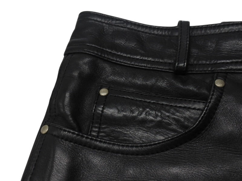 HARLEY DAVIDSON Harley Davidson Leather Pants 98146 Made in Indonesia Leather Nylon Black Size 31 Good Condition Used 4b002758