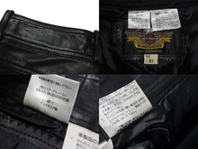Load image into Gallery viewer, HARLEY DAVIDSON ハーレーダビットソン レザーパンツ 98146 インドネシア製 レザー ナイロン ブラック サイズ31 美品 中古 4b002758