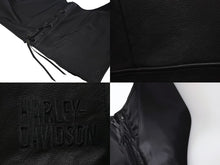 画像をギャラリービューアに読み込む, 極美品 HARLEY DAVIDSON ハーレーダビットソン TRADITION LEATHER VEST レザーベスト 98007-11VM ブラック サイズL 中古 4b002759