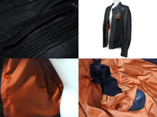 画像をギャラリービューアに読み込む, 極美品 HARLEY DAVIDSON ハーレーダビットソン レザージャケット ラインストーン ブラック オレンジ シルバー金具 サイズL 中古 4b002762