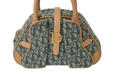 画像をギャラリービューアに読み込む, 極美品 Christian Dior クリスチャンディオール トロッター ダブルサドルバッグ ハンドバッグ PZ0701 カーキ キャンバス 中古 4b002784
