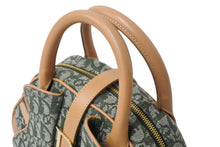 画像をギャラリービューアに読み込む, 極美品 Christian Dior クリスチャンディオール トロッター ダブルサドルバッグ ハンドバッグ PZ0701 カーキ キャンバス 中古 4b002784